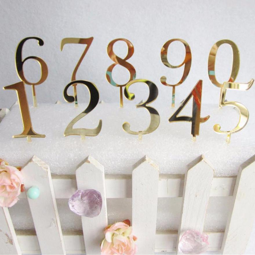 Gold Wedding Table Numbers (Romantic Beautiful Simple &Elegant) - CHARMERRY