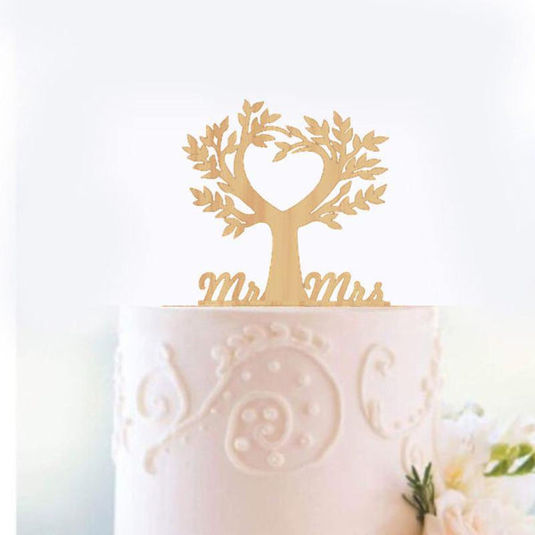 Wedding Cake Topper Cake Decoration Mr & Mrs Heart Shape