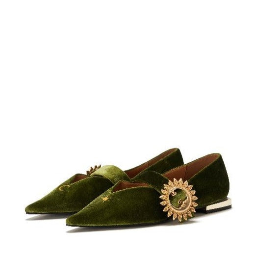 green ladies pumps