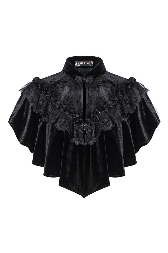 Gothic Black cape hearted shaped capelet BW043 – Gothlolibeauty