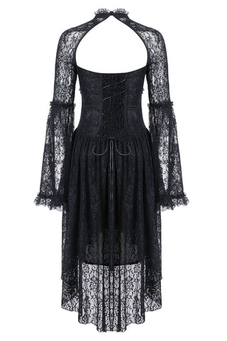 Gothic lace sexy dress with cat ear shape on top DW139 – Gothlolibeauty