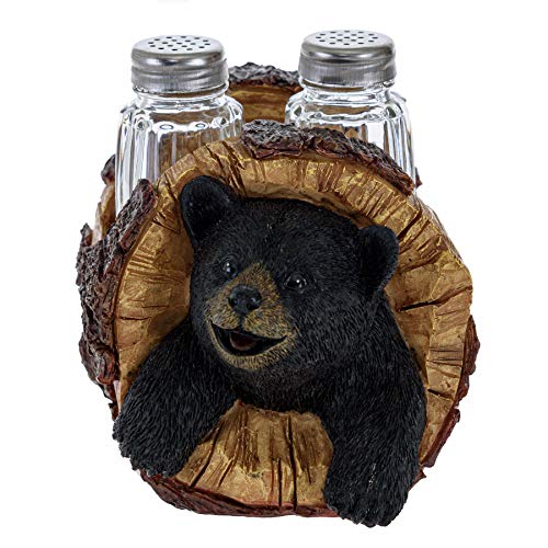 Black Bear Salt and Pepper Shakers - Blackbear in a Log Spices and ...