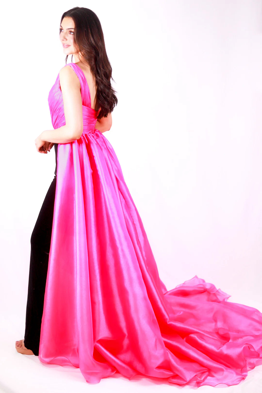 Ava Presley 27718 Long Formal Overskirt Jumpsuit In Multi