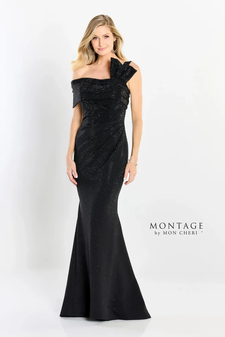 Montage M2214 Long Evening Formal Dress In Blue