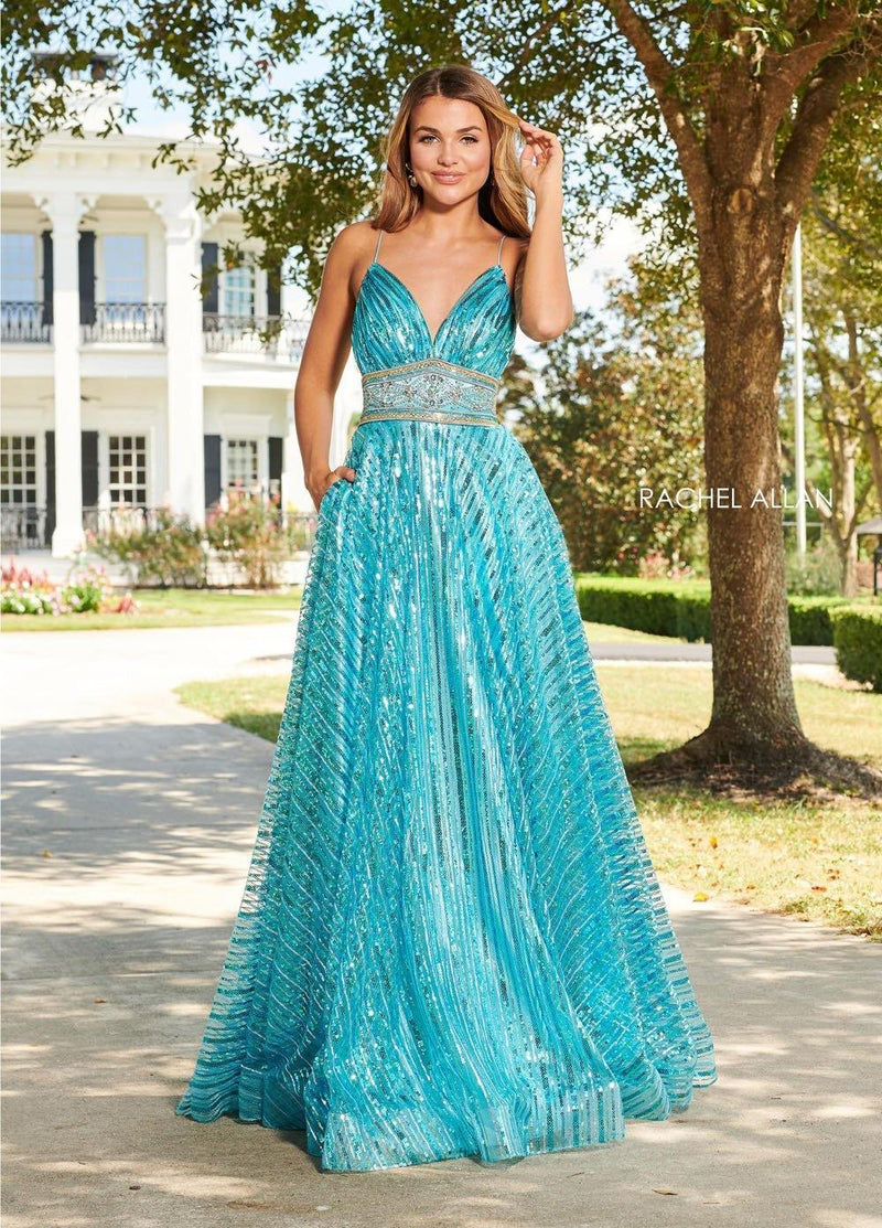 Turquoise Chiffon Prom Dresses Long A-line Evening Dresses Backless Formal  Gowns Halter Party Dresse on Luulla