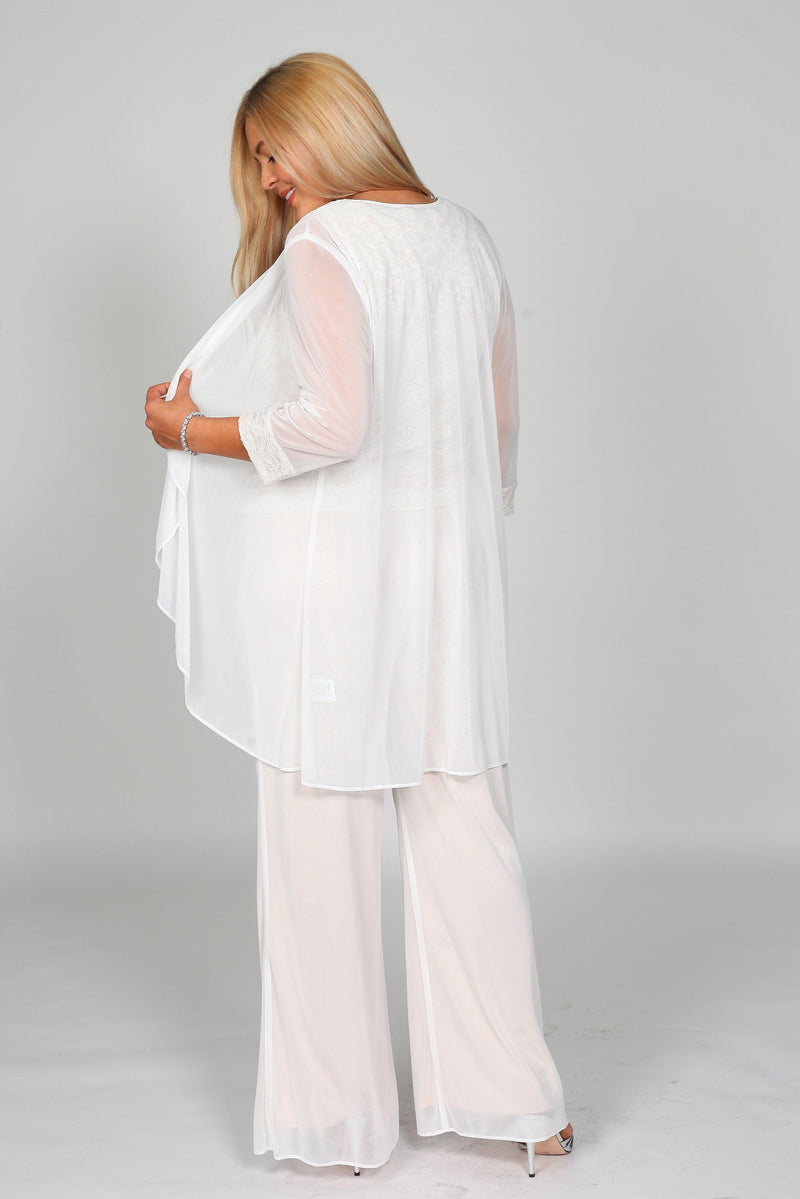 Plus Size White Costume Suit for Women