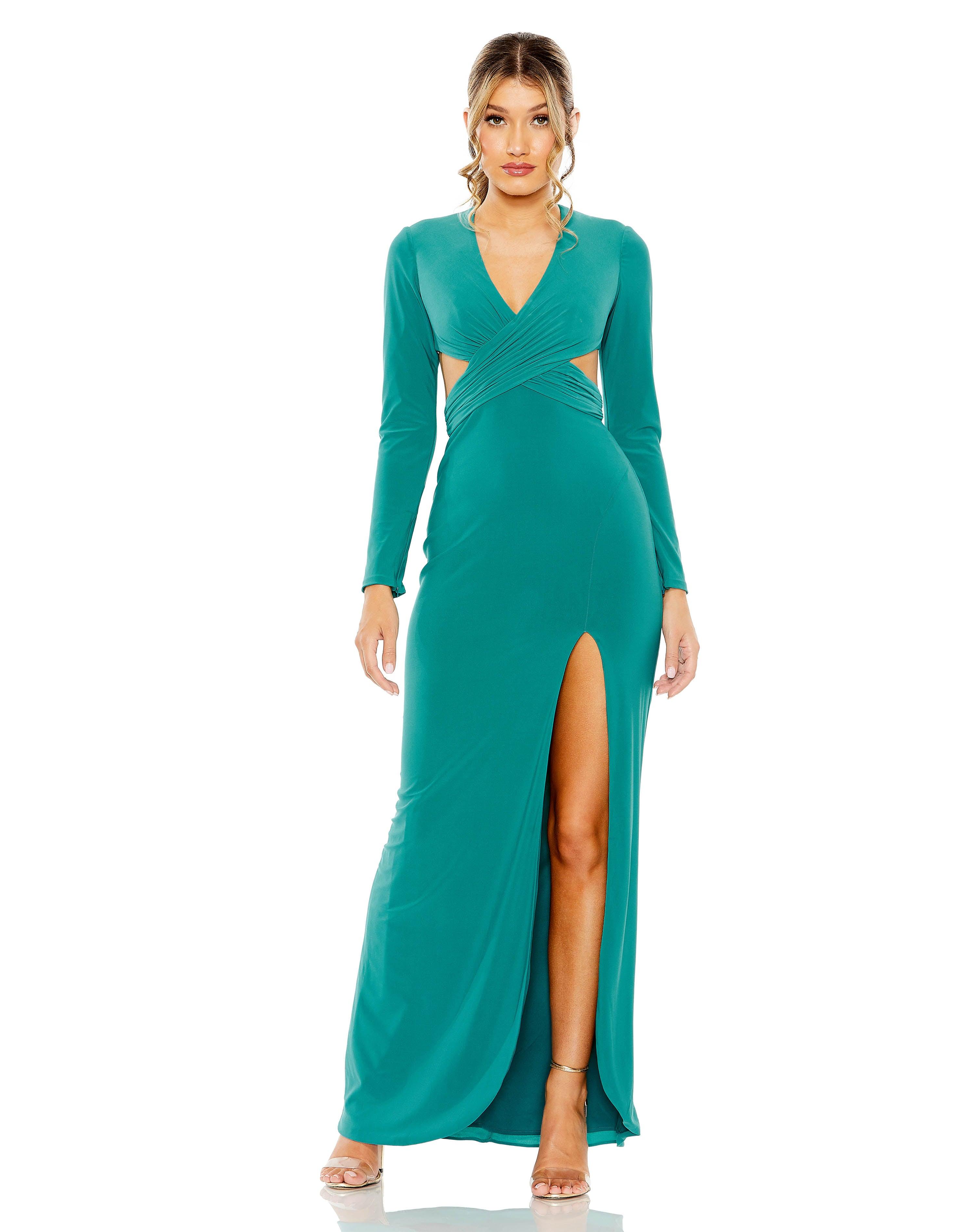 Mac Duggal 42074 Long Sleeve Fitted Formal Dress – The Dress Outlet