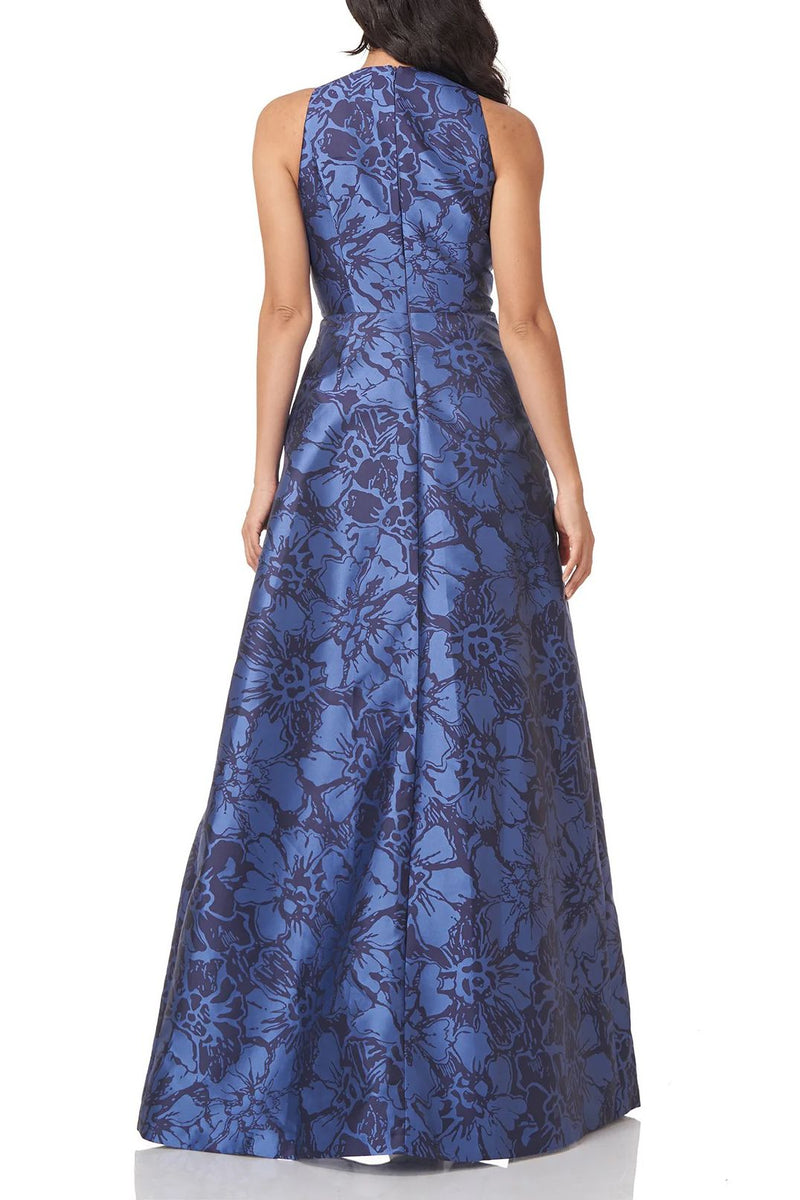 KAY UNGER heather gown - blue