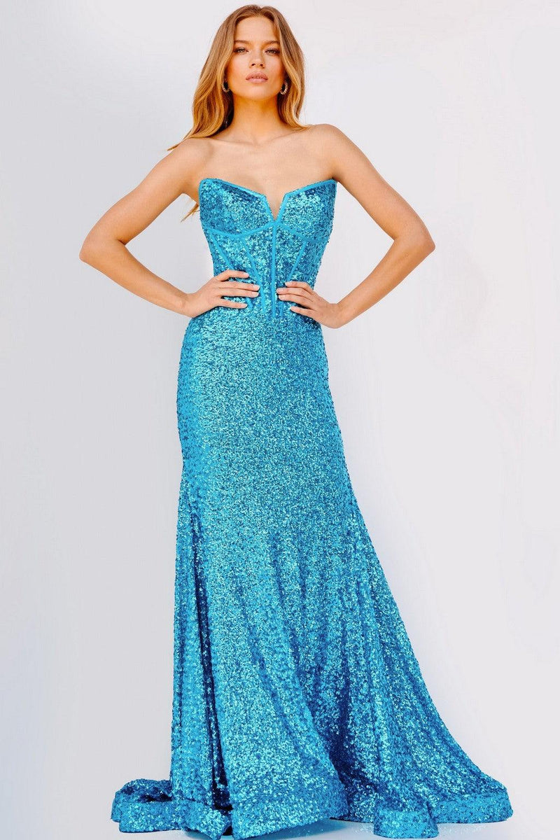 Gorgeous Turquoise Mermaid Prom Dresses With Golden Tassel,DS2812 – DSProm