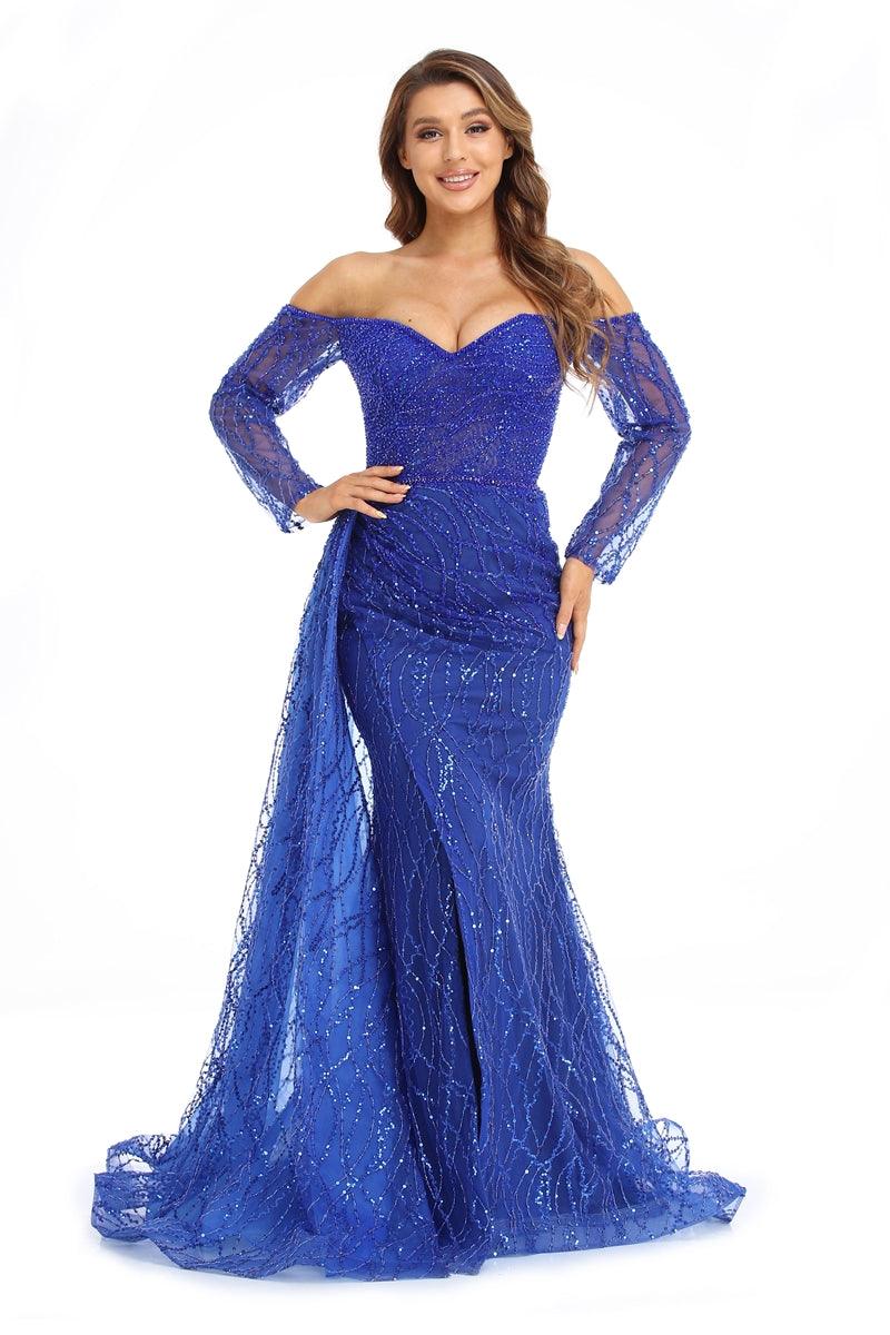 High Couture NR2245 Prom Long Off Shoulder Formal Dress – The Dress Outlet