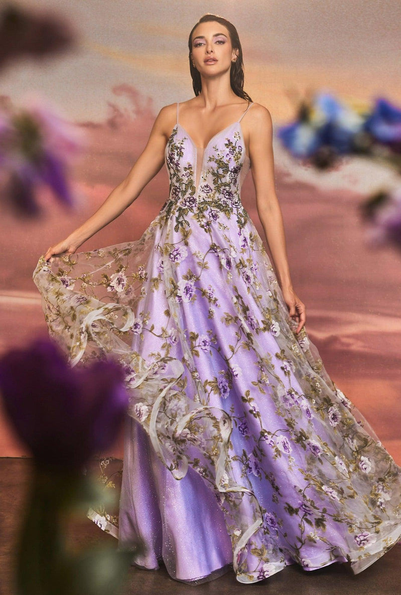 Vintage Versace purple silk chiffon beaded evening dress, gown – TCTvintage