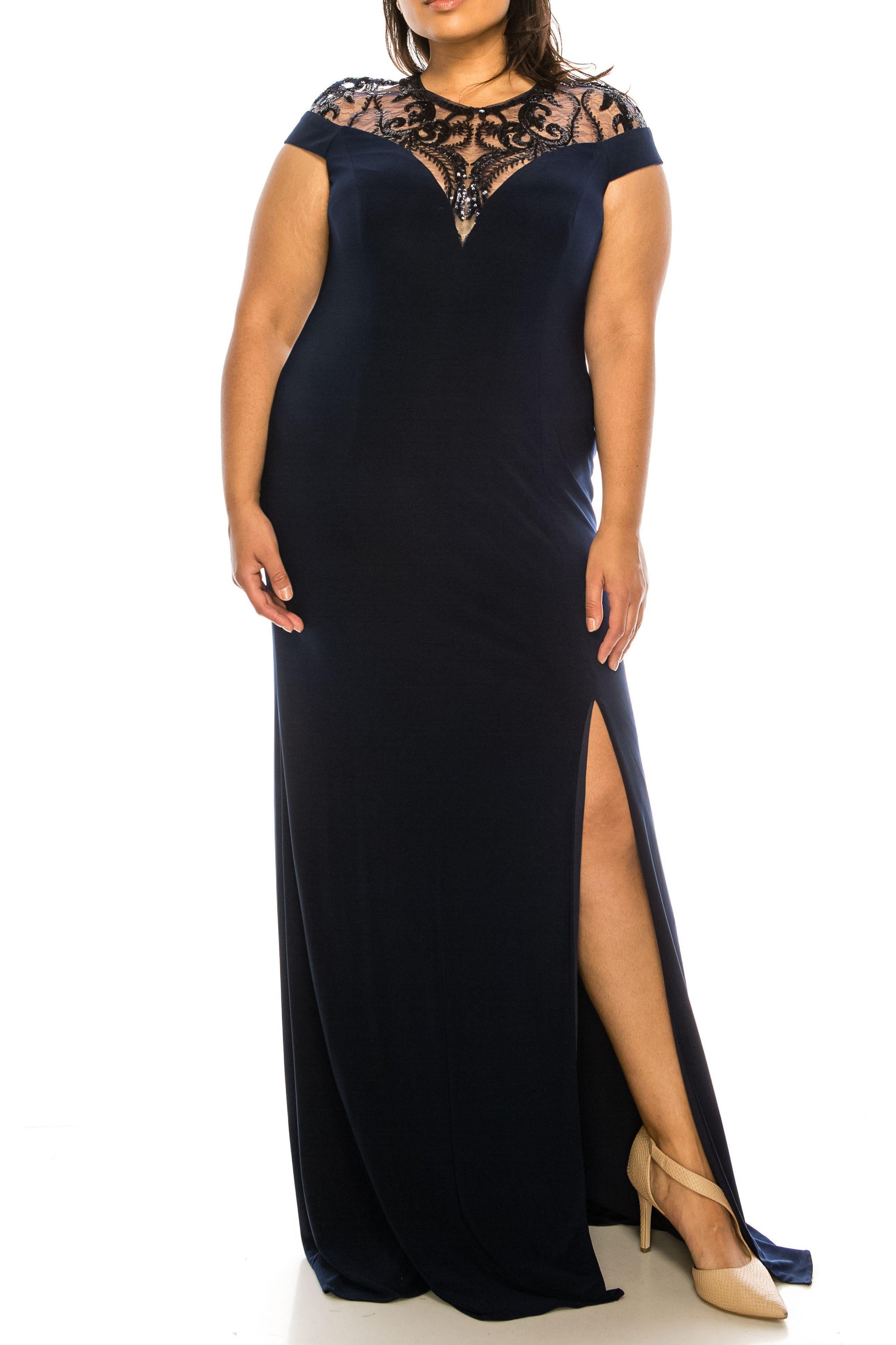 Adrianna Papell AP1E202740 Long Formal Evening Gown | The Dress Outlet