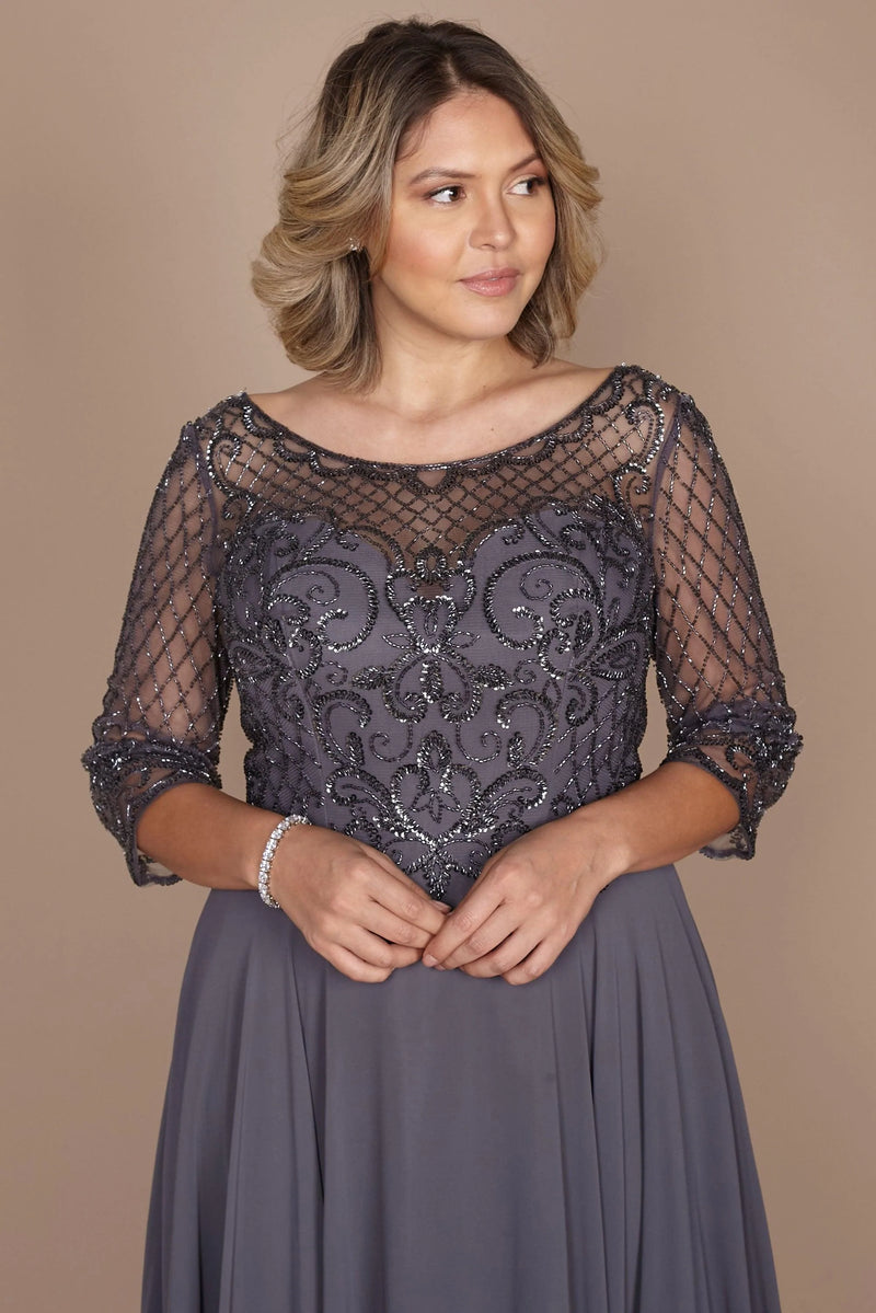 Charcoal R&M Richards 3532 High Low Cocktail Skirt Top Dress for $69.99 –  The Dress Outlet