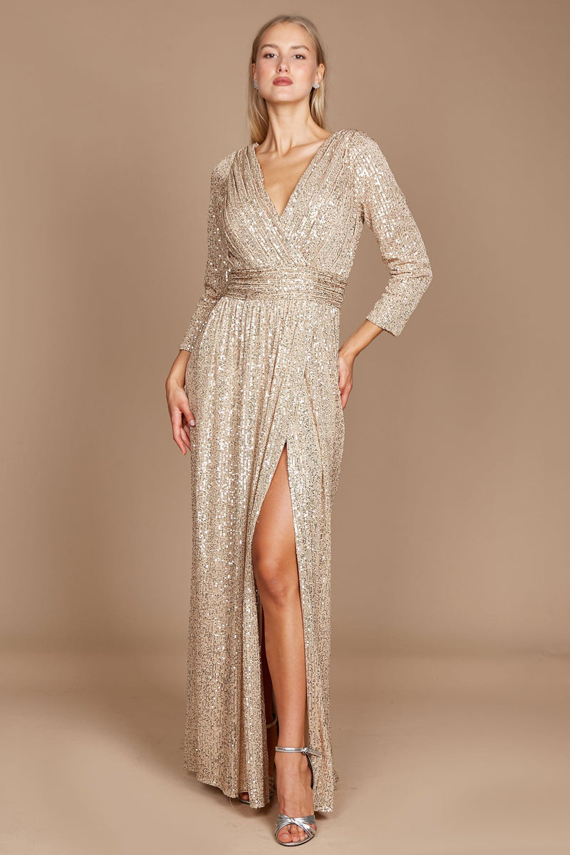 Sequins Pink Long Dress | Miami Fashion Design [ Fashion Gowns ] – BACCIO  by Altamirano