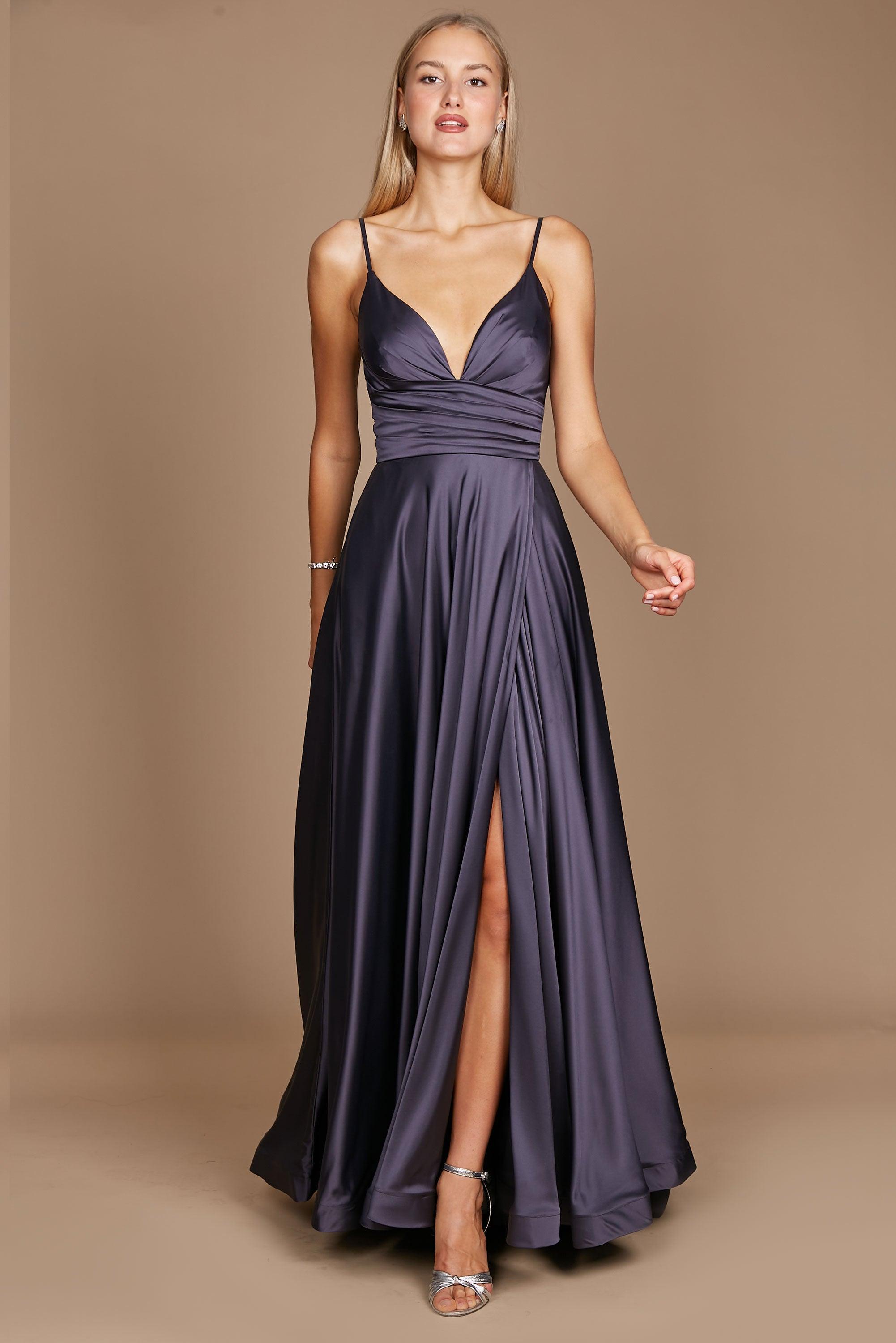 Dylan & Davids Long Spaghetti Strap Prom Formal Gown | The Dress Outlet