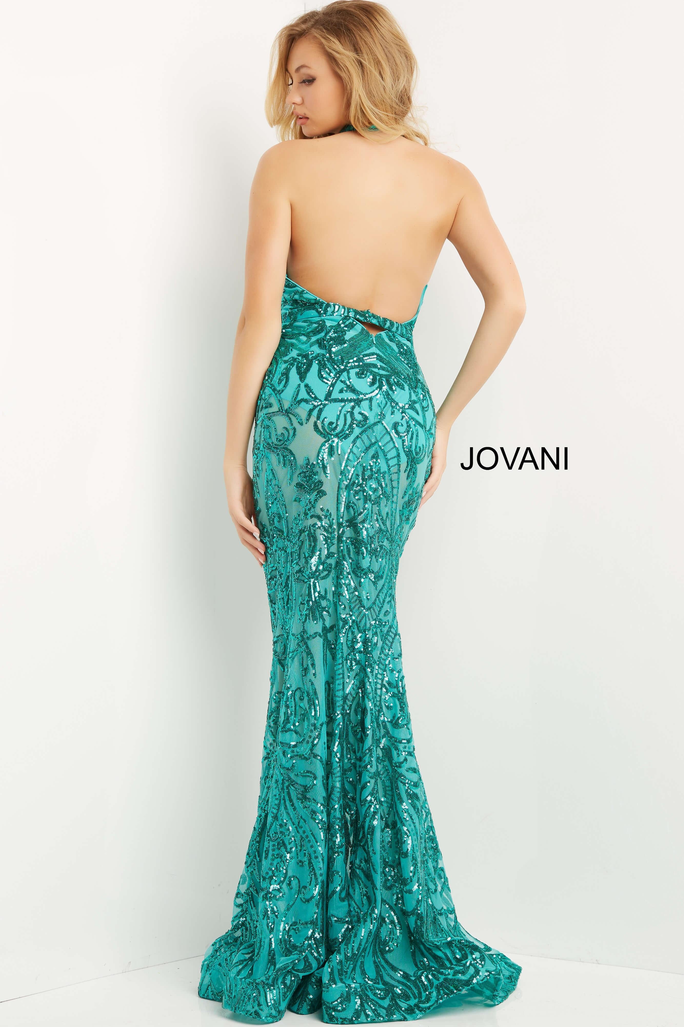 Jovani Halter Long Sexy Prom Dress 06528 The Dress Outlet 