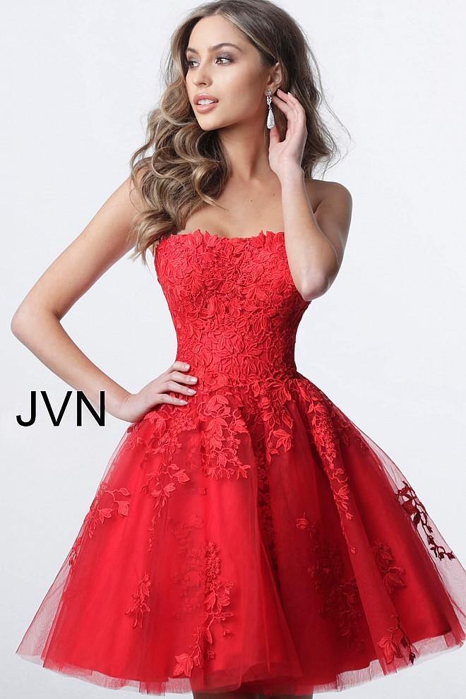 JOVANI Red Strapless Embellished Corset Short Dress Size 12 – Style  Exchange Boutique PGH