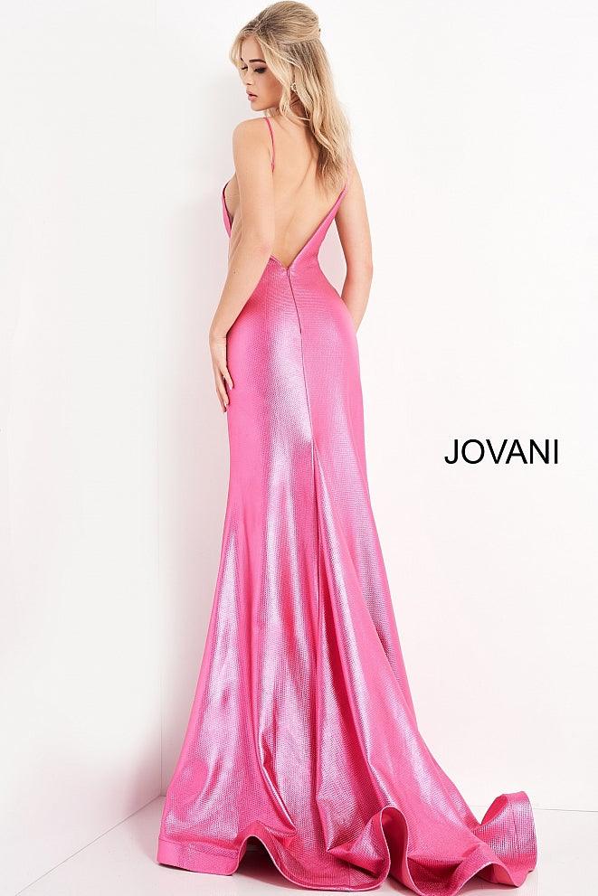 Jovani Metallic Backless Prom Dress 06525 | The Dress Outlet