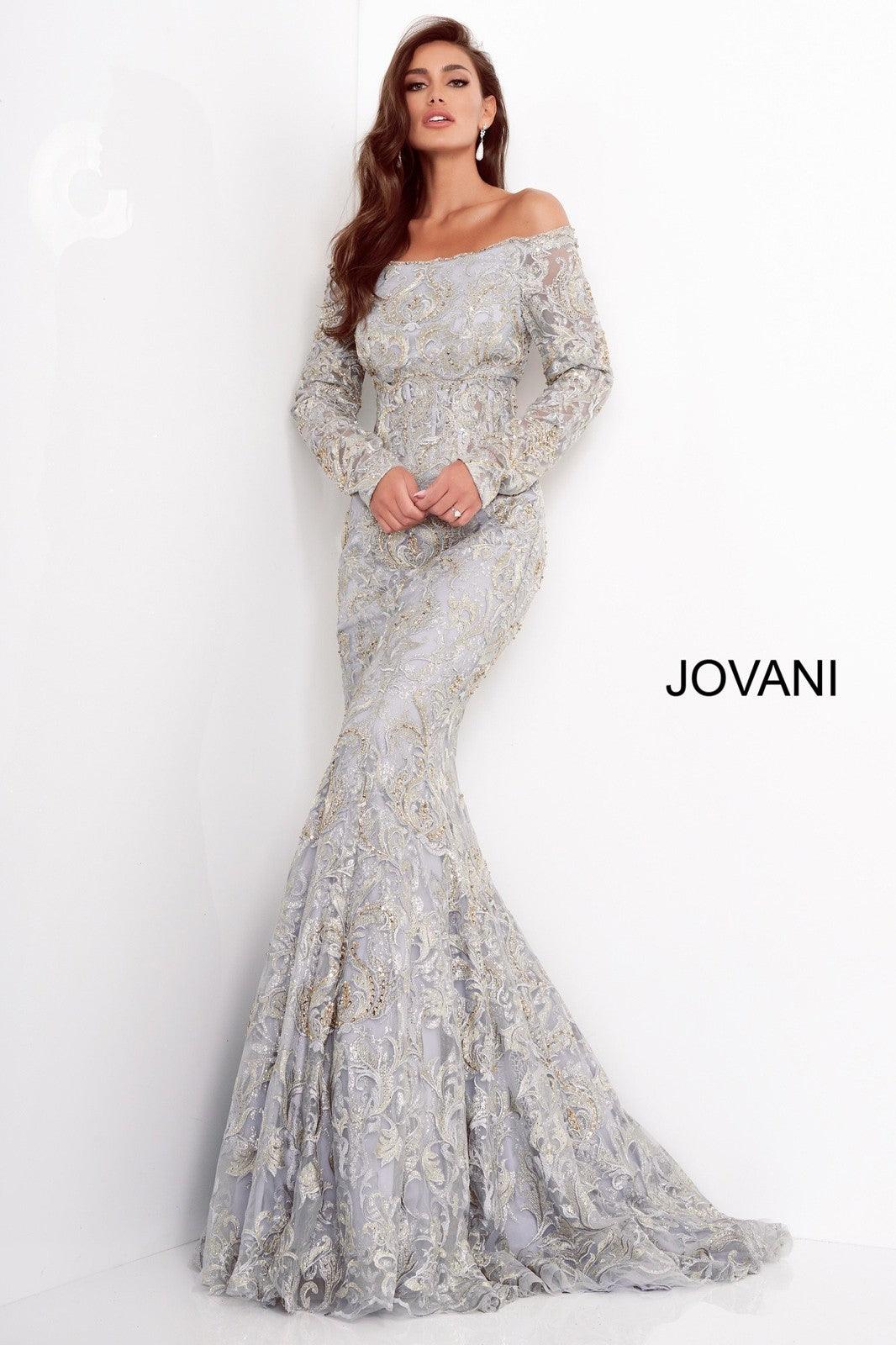 Jovani Off the Shoulder Long Formal Dress 68777 - The Dress Outlet