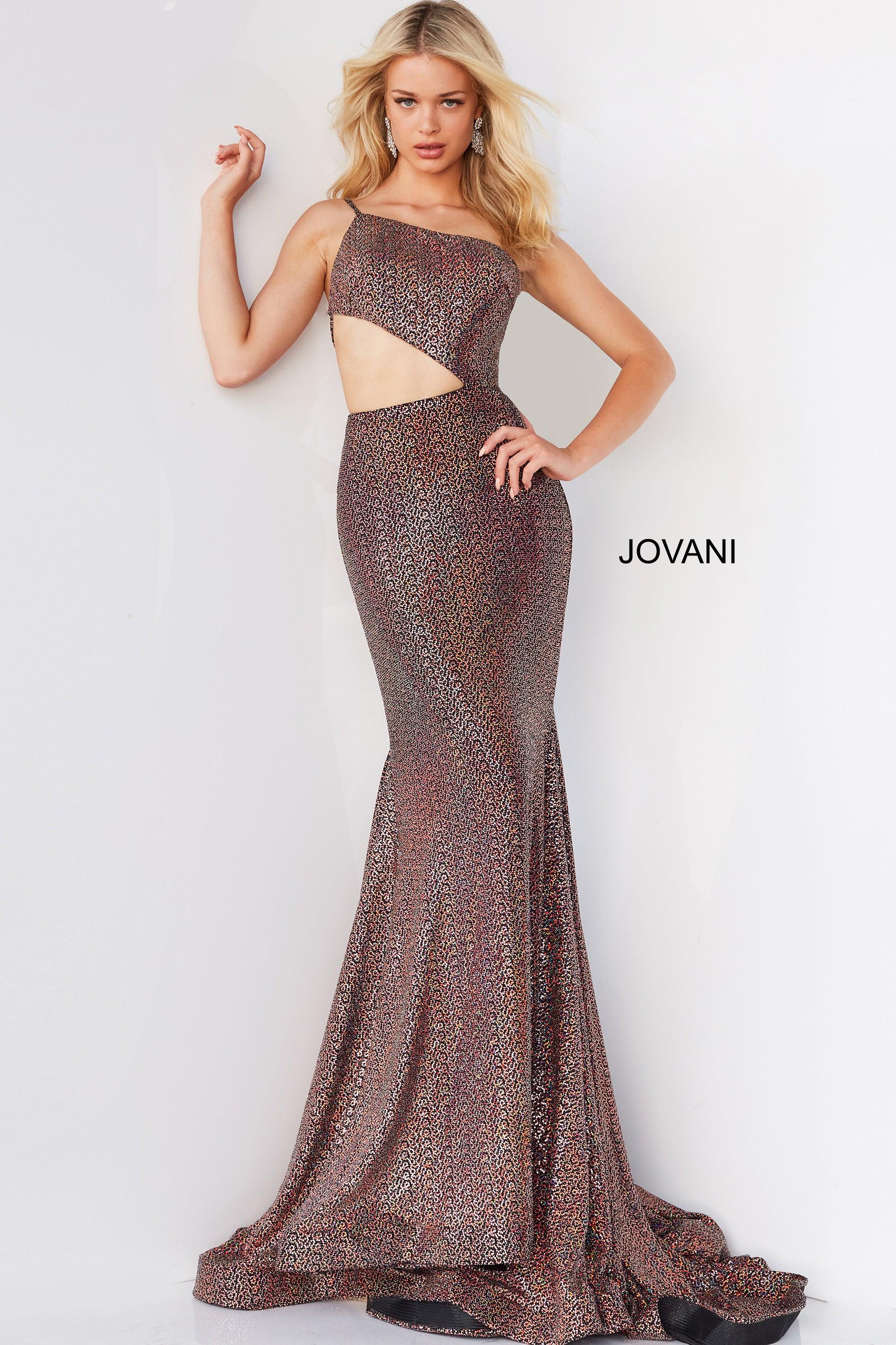 Jovani One Shoulder Long Prom Gown 06422 | The Dress Outlet