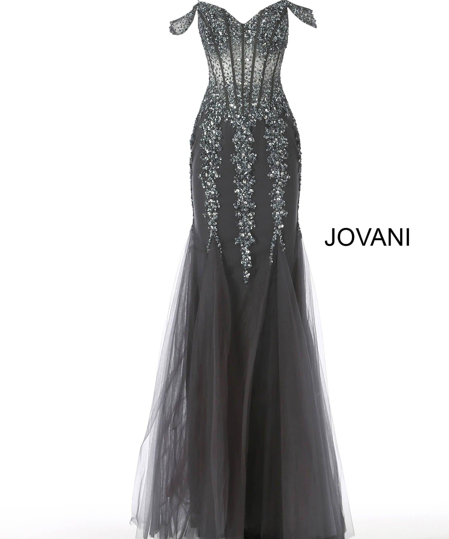 Jovani Sequin Long Fitted Evening Gown 51115 | The Dress Outlet