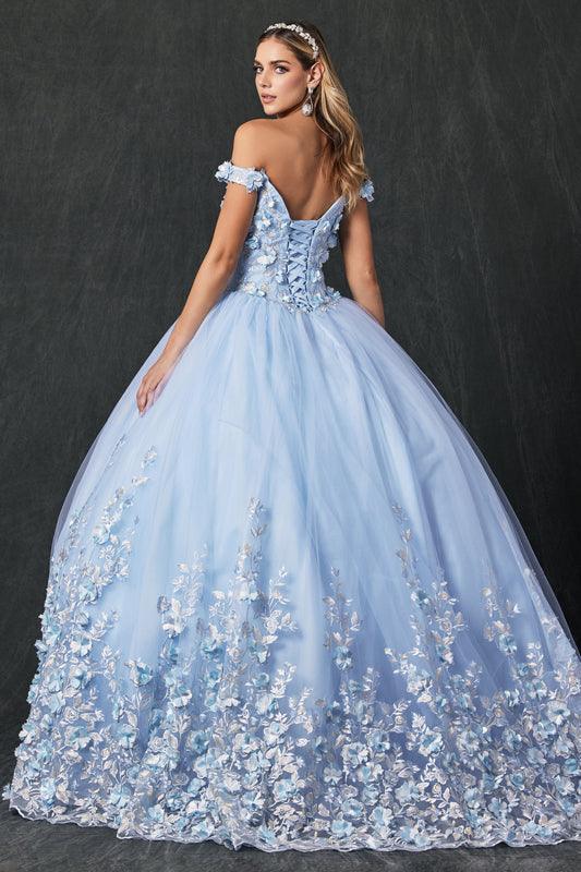 Juliet 2404 Strapless Sequin Tulle Ballgown Removable Puff Sleeves –  DiscountDressShop