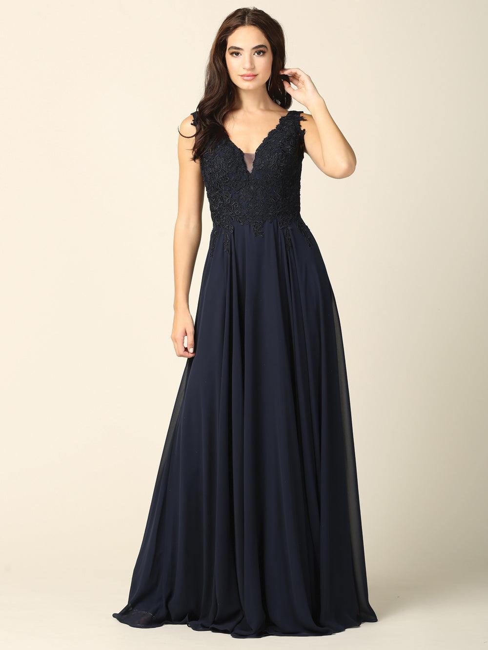 Long Sleeveless Formal Mother of the Bride Dress Sale │ The Dress Outlet