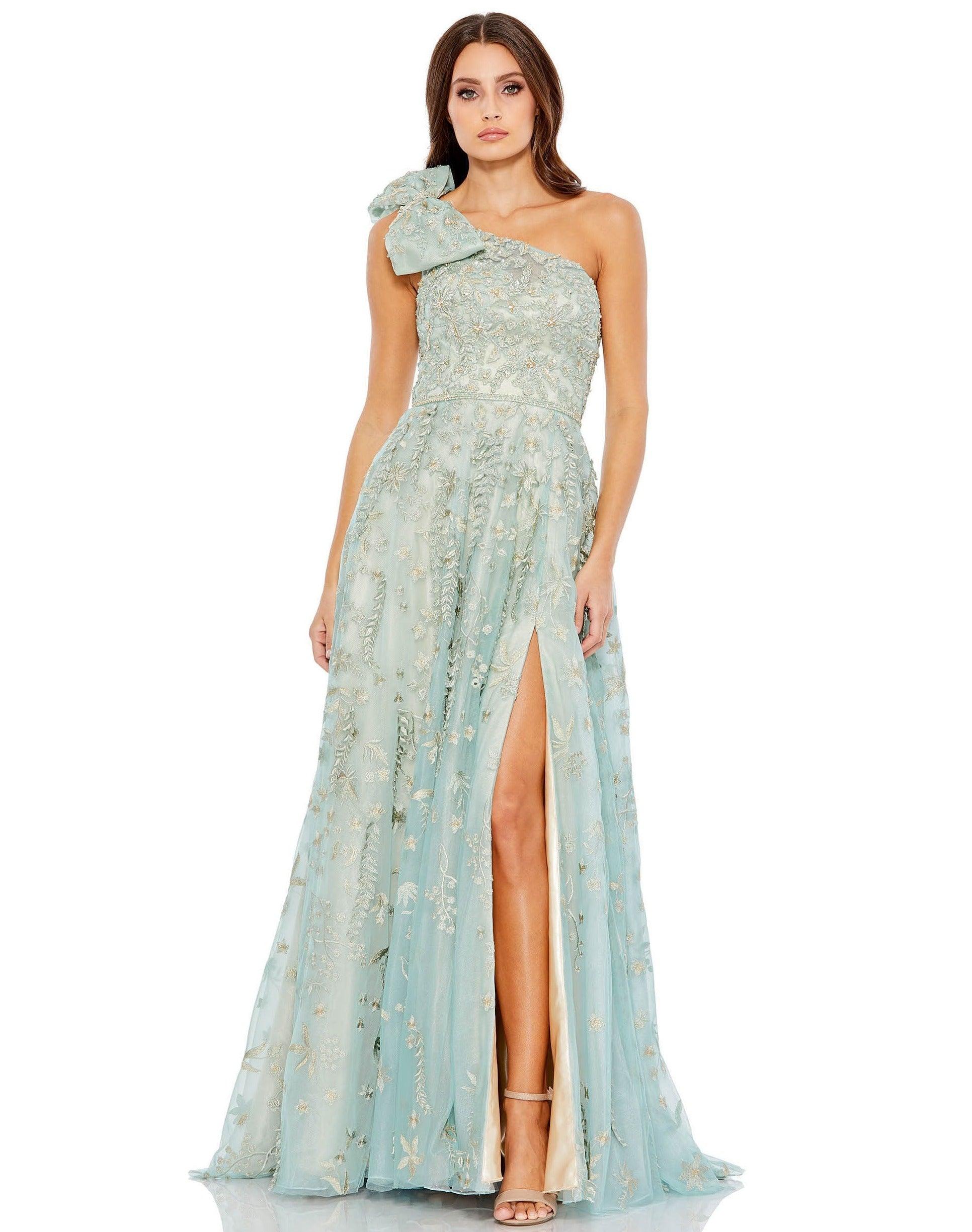 Mac Duggal 11177 Long One Shoulder Formal Gown | The Dress Outlet