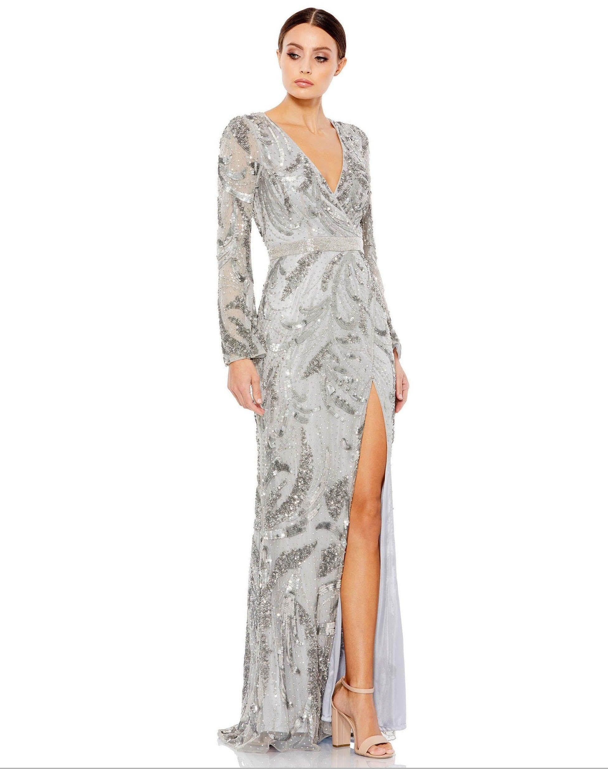 Mac Duggal 5222 Long Sleeve Formal Dress | The Dress Outlet