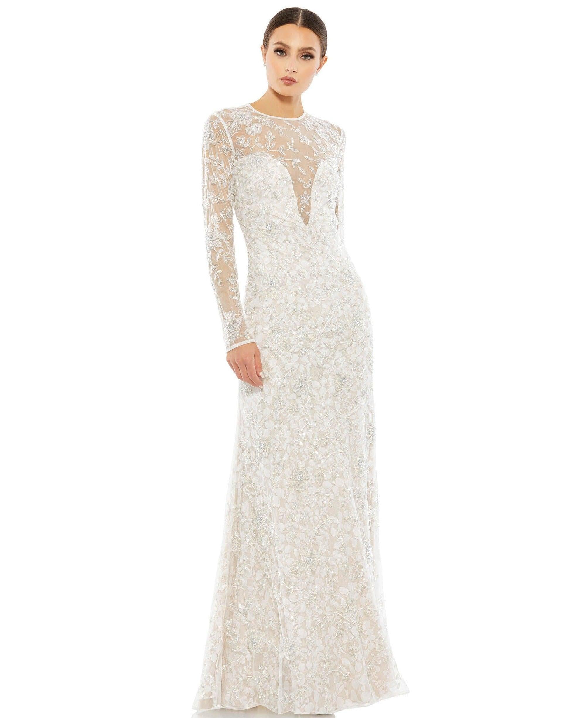 Mac Duggal 10821 Long Sleeve Formal Evening Dress | The Dress Outlet