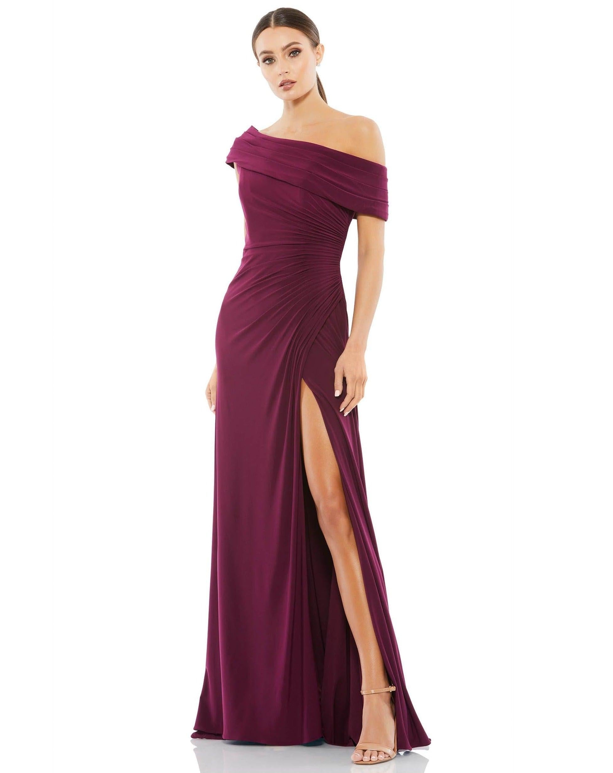 Mac Duggal 26517 Prom Long One Shoulder Formal Gown | The Dress Outlet