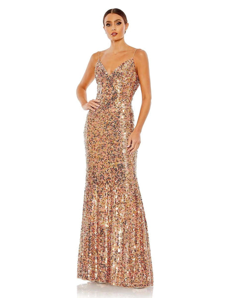 Mac Duggal Spaghetti Strap Long Dazzling Formal Dress 10929 | The Dress ...
