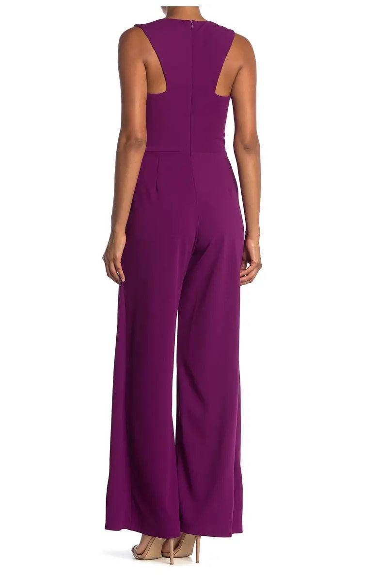 Marina Long Formal Sleeveless Ruffled Jumpsuit | The Dress Outlet