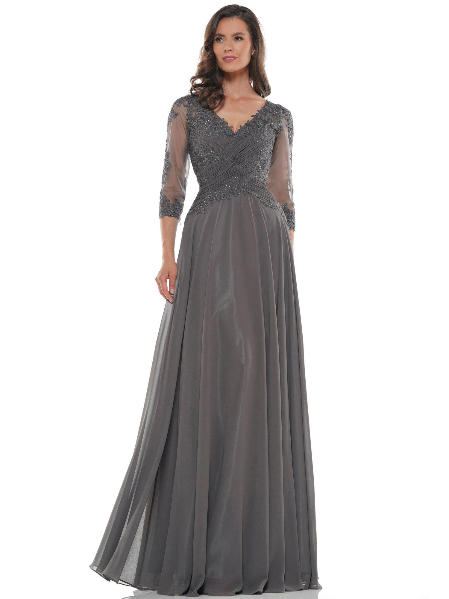 Marsoni Long 3/4 Sleeve Mother of Bride Dress 237 | The Dress Outlet