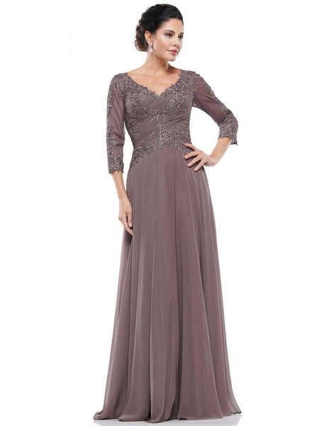 Marsoni Long 3/4 Sleeve Mother of Bride Dress 237 | The Dress Outlet