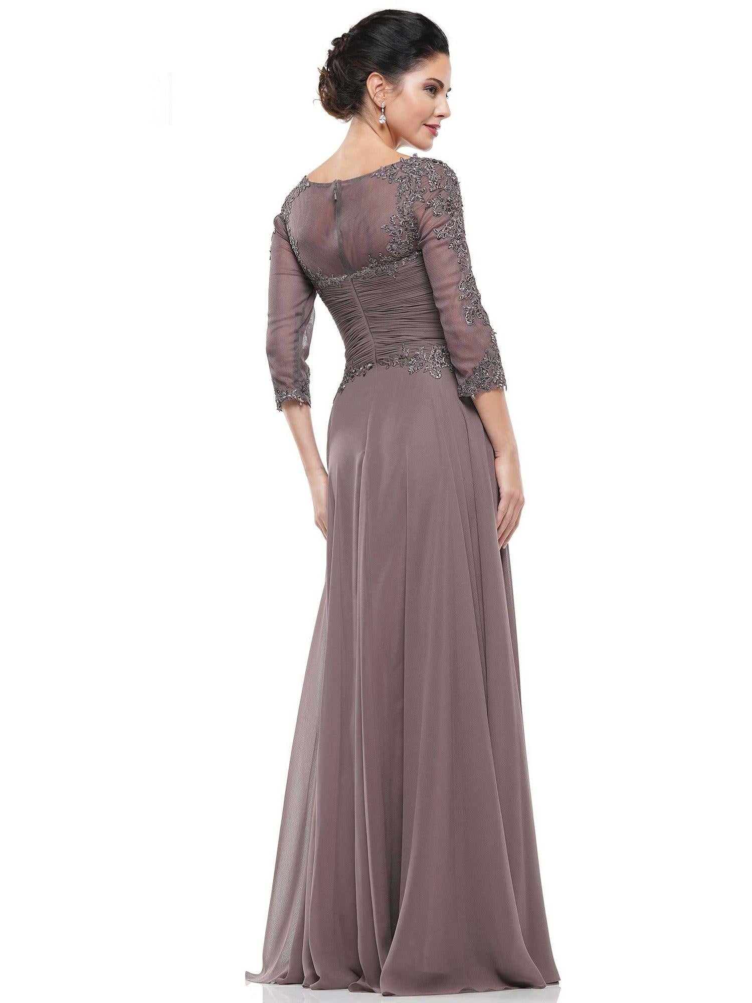 Marsoni Long 3/4 Sleeve Mother of Bride Dress 237 | The Dress Outlet