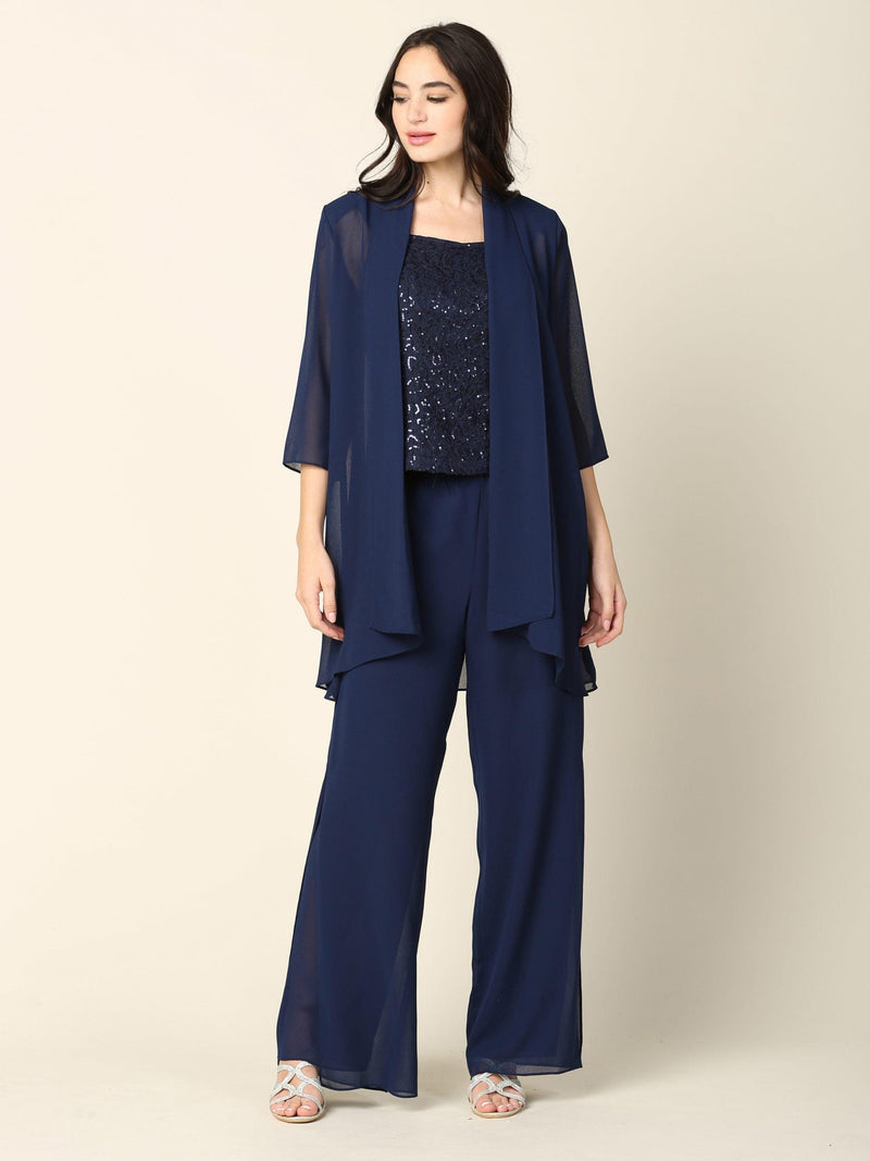 Plum R&M Richards 7772W Mother Of The Bride Formal Plus Size Pant Suit for  $46.99 – The Dress Outlet