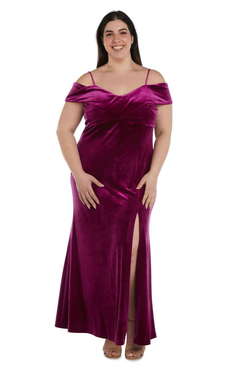 Kiyona Long Formal Plus Size Velvet Wrap Dress for $148.0, – The Dress  Outlet