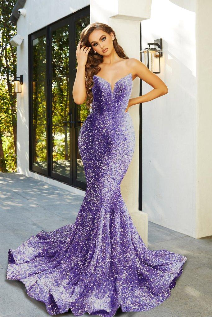 Portia and Scarlett Strapless Long Prom Dress 21208 | The Dress Outlet