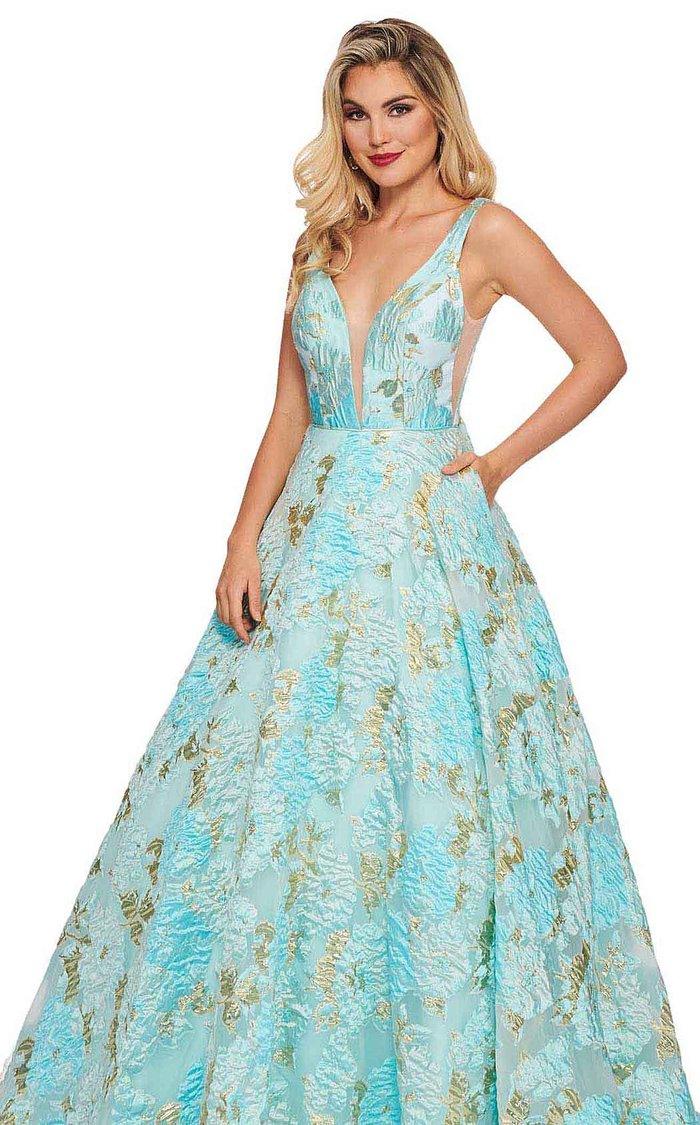 Rachel Allan Prom Long Brocade Ball Gown 6564 | The Dress Outlet