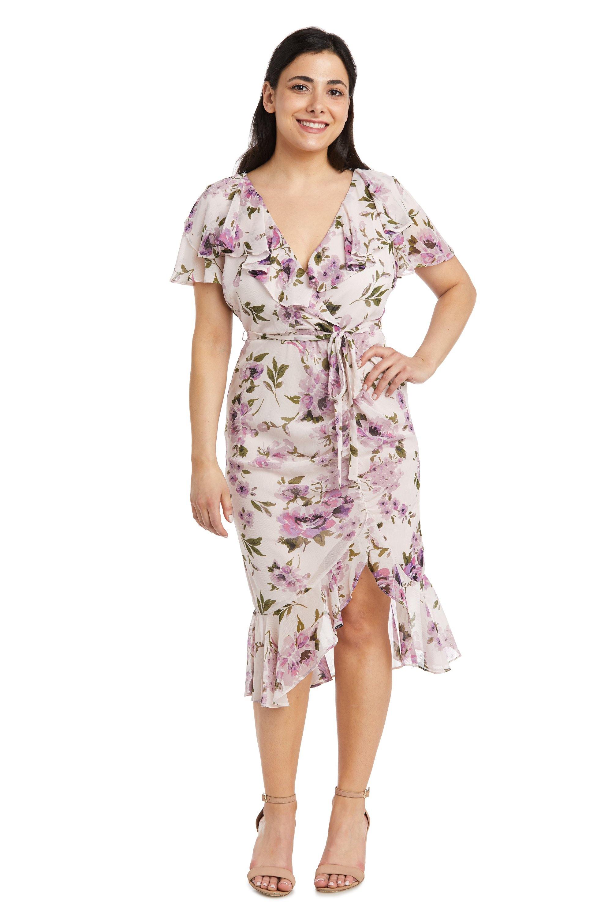 R&M Richards 7776P High Low Chiffon Petite Dress | The Dress Outlet