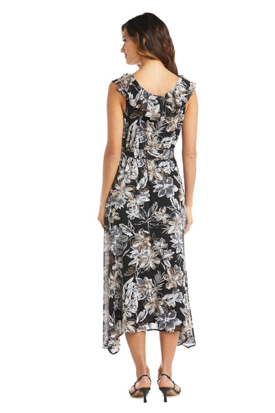 R&M Richards 7664 High Low Ruffle Dress | The Dress Outlet