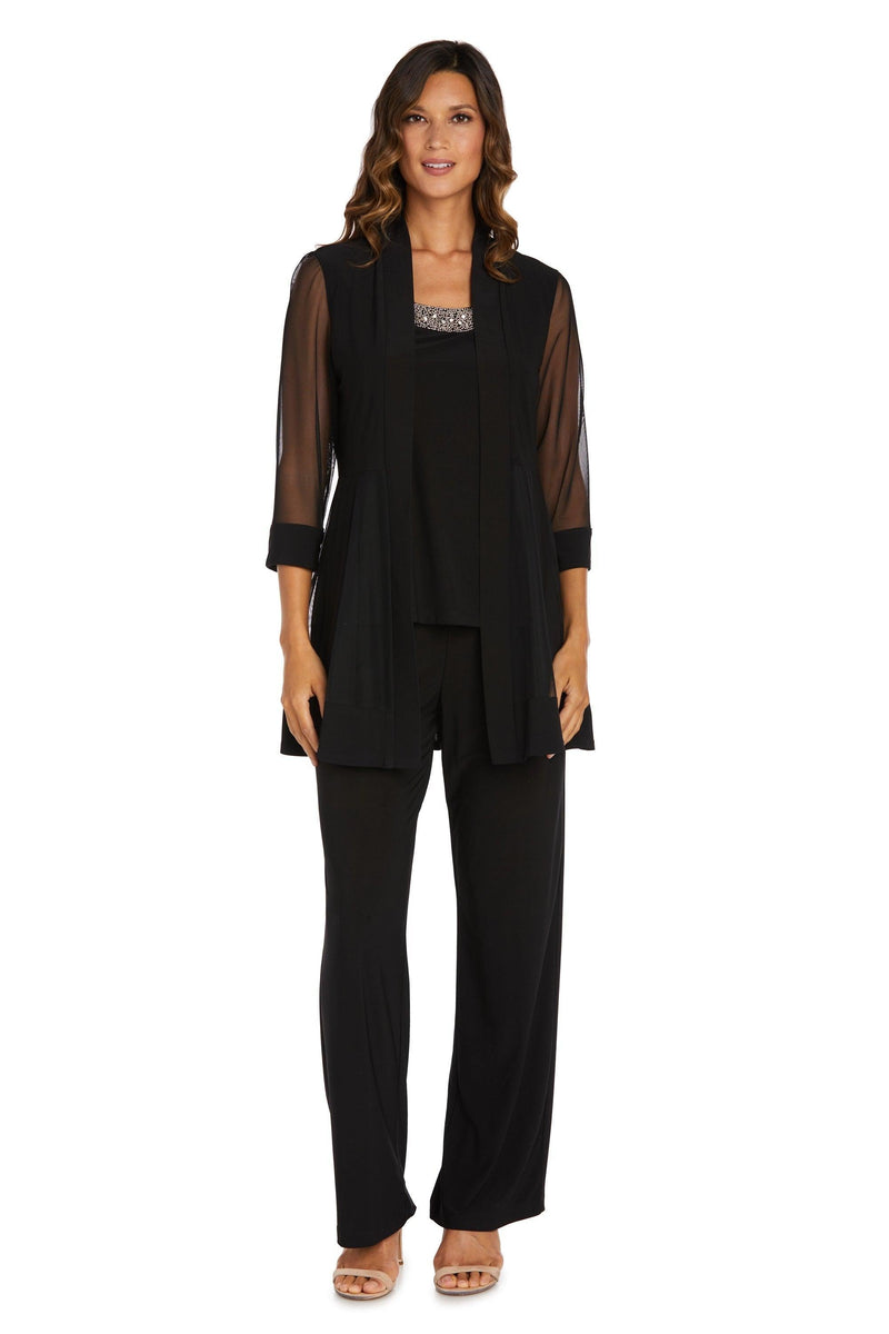 R&M Richards Womens Glitter 2PC Pant Suit Black 6 : : Clothing,  Shoes & Accessories