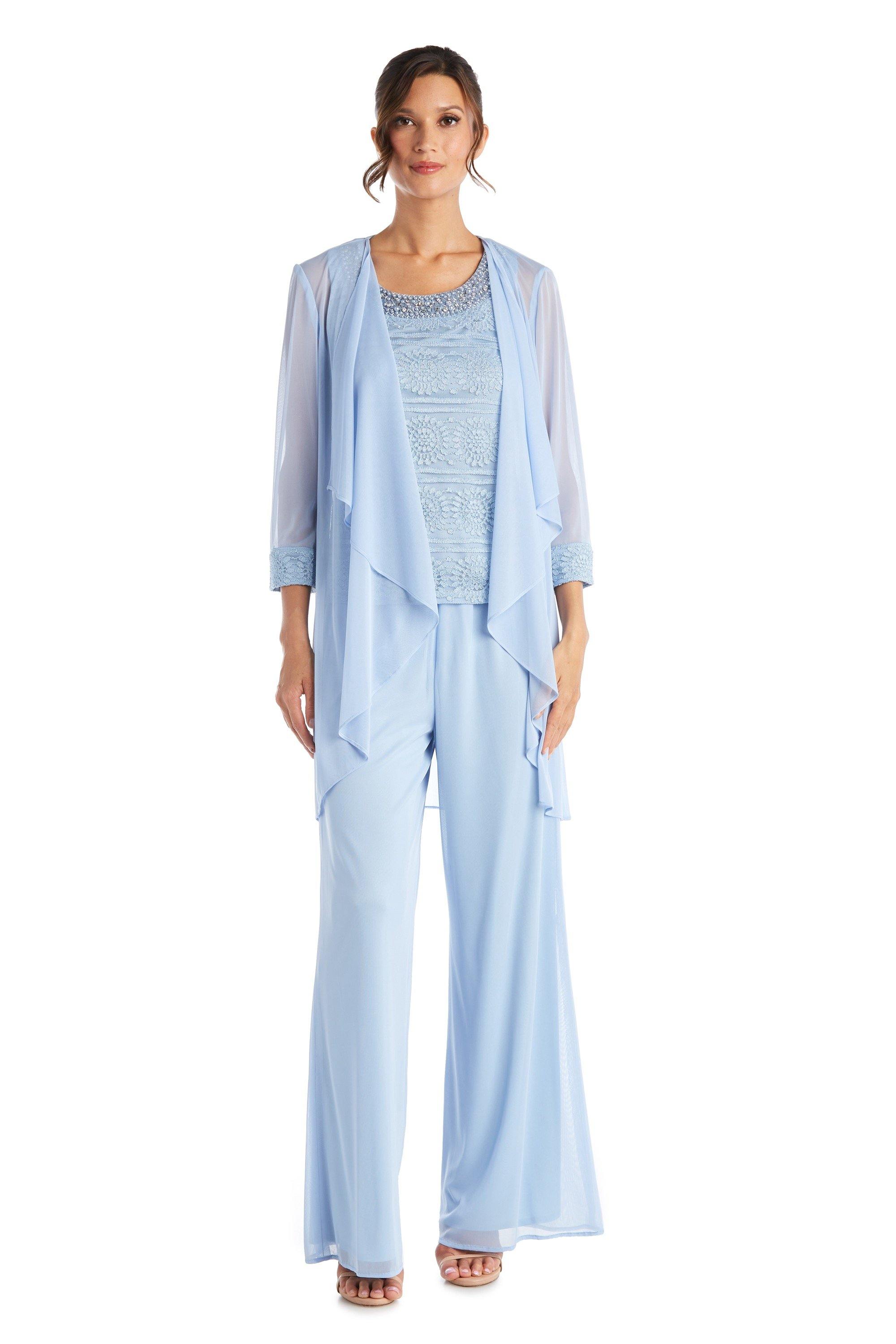 R&M Richards Petite Beaded Lace Pant Suit 7008P | The Dress Outlet