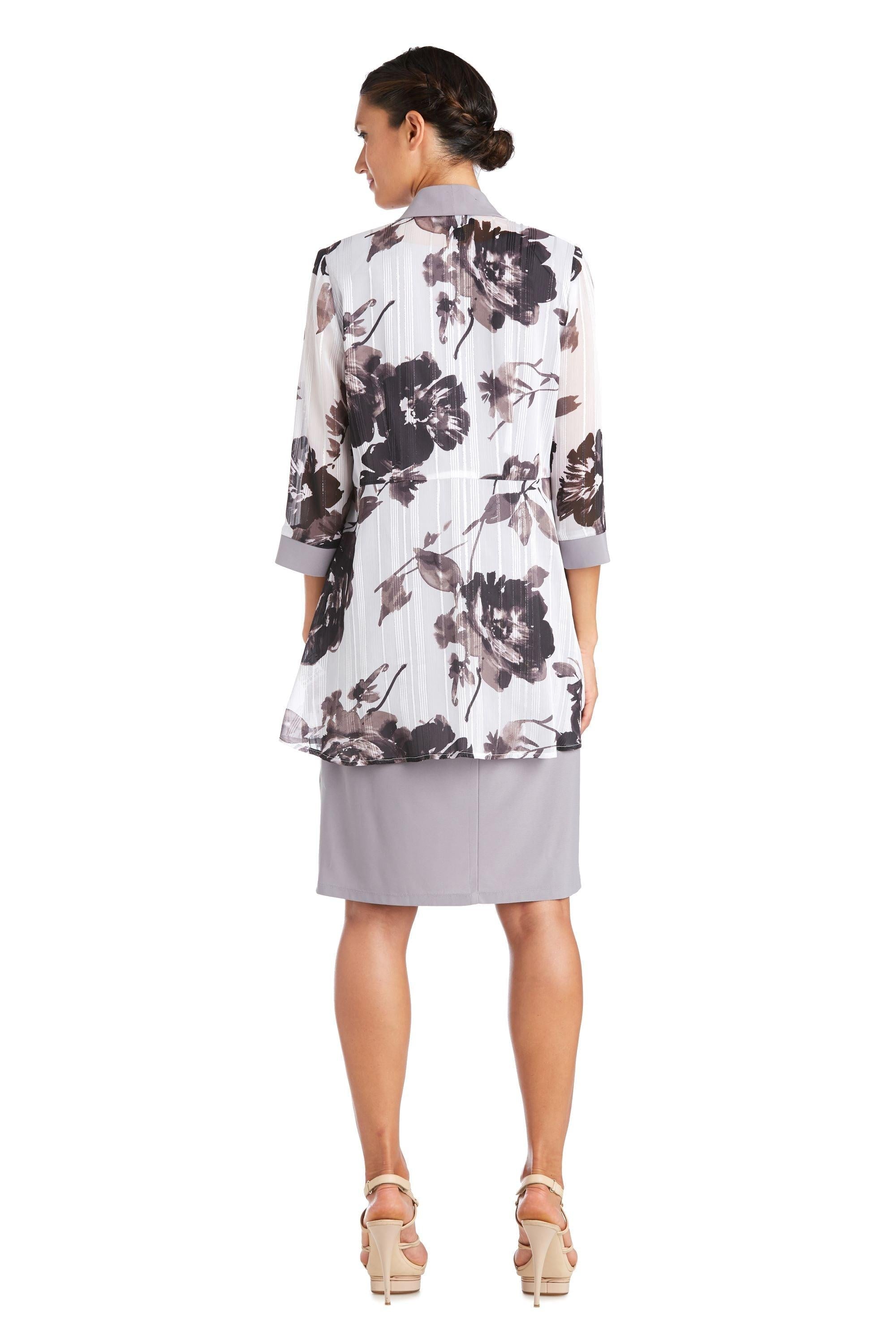 R&M Richards 7149 Short Piece Print Jacket Dress | The Dress Outlet