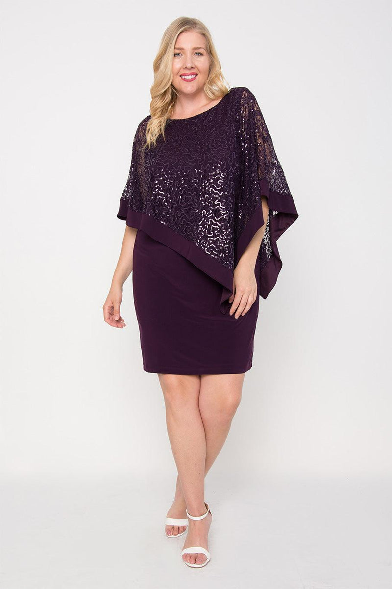 Plum R&M Richards 1149W Short Plus Size Dress for $29.99 – The Dress Outlet