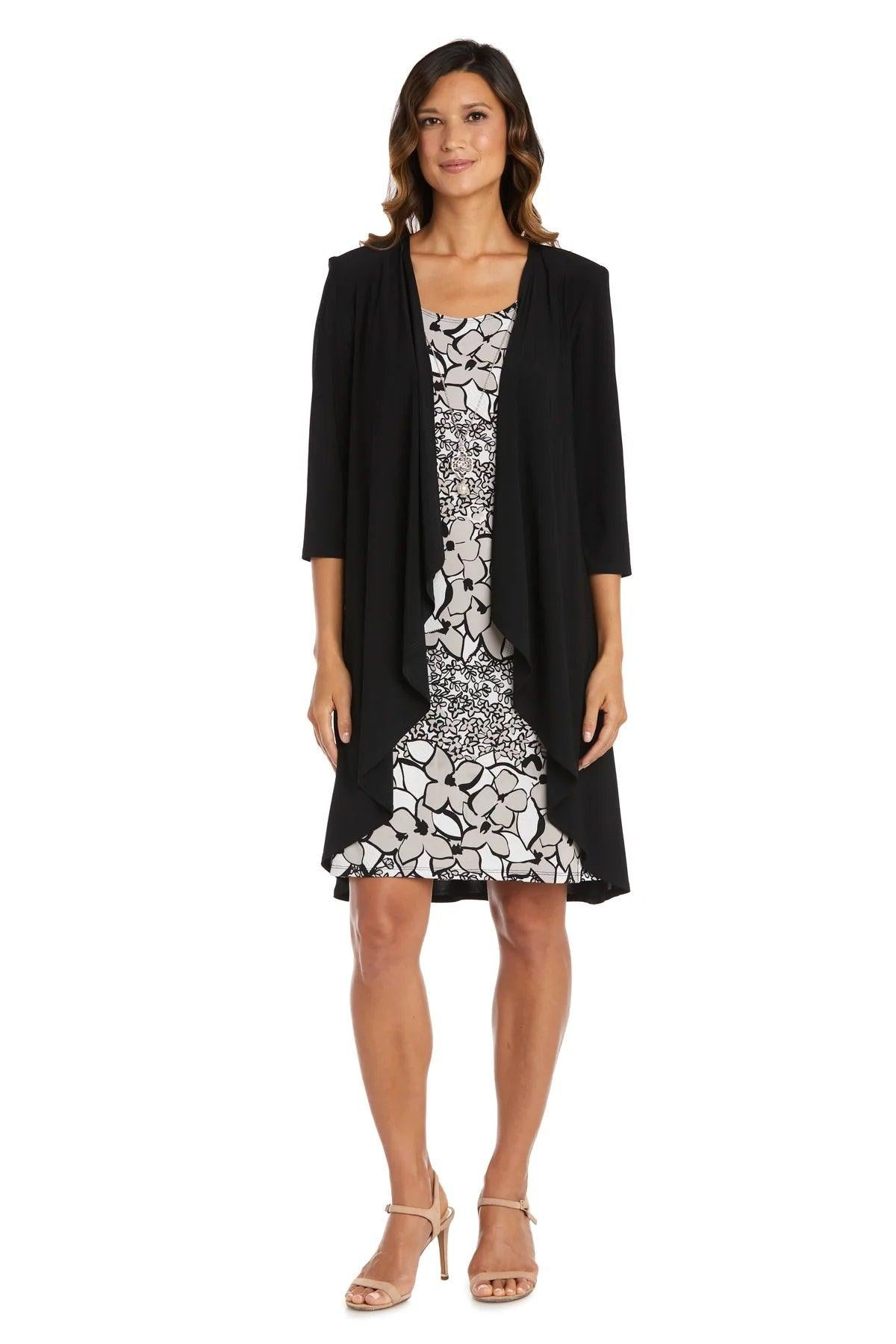 R&M Richards 9297P Short Petite Print Jacket Dress | The Dress Outlet