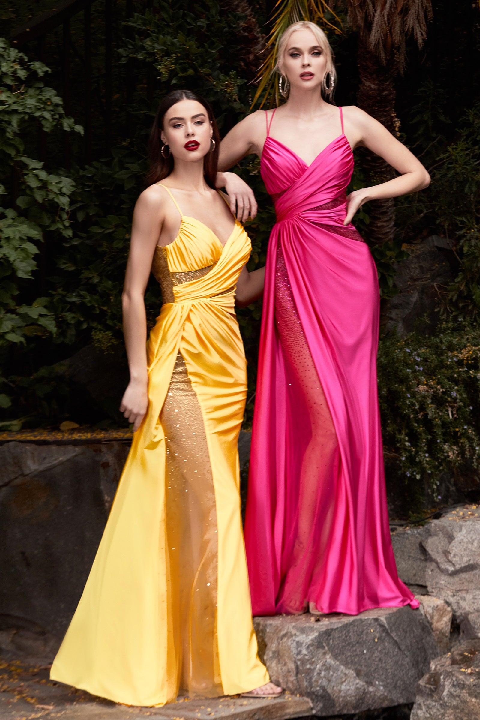 Sexy Spaghetti Strap Long Prom Dress | The Dress Outlet