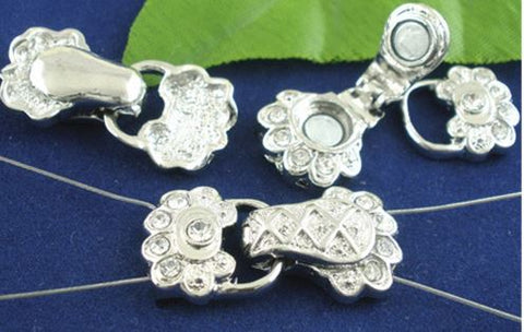 Silver Rhinestone Clasp