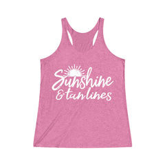 Sunshine and Tan Lines Women's Tri-Blend Racerback Tank